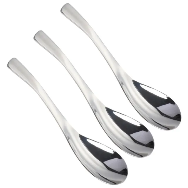 3 piezas cucharas de sopa de acero inoxidable cubiertos platos pasta tirada a mano