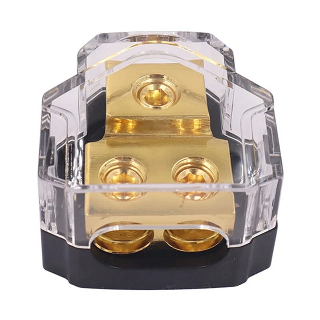 Bloc Distribution Alimentation Audio Voiture - 0GA Vers 4GA - Alliage Zinc Chromé