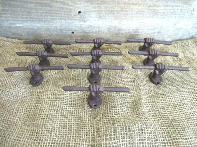 10 Rustic Hand And Stick Drawer Pulls Bin Handles Farmhouse Cupboard Bathroom