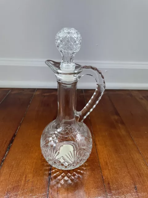 Avon Vintage Crystal Glass Pitcher Decanter Bottle Diamond Cut