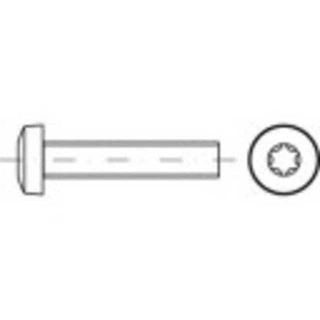 Vis à tête bombée TOOLCRAFT 146071 200 pc(s) M3 5 mm tête bombée profil Torx