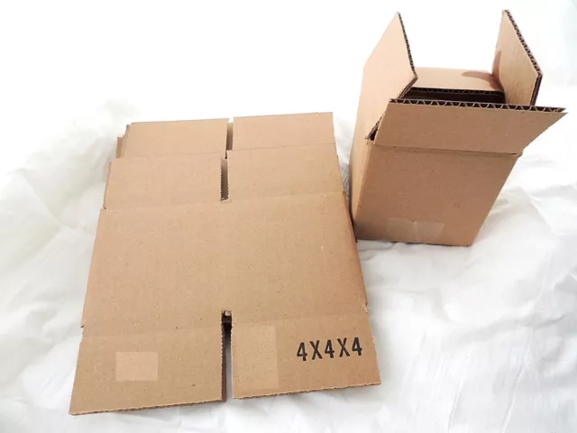 4 x 4 x 4" Corrugated Kraft Shipping Boxes Select Quantity SHIPS FAST!