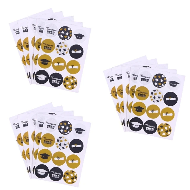 Graduation Season 3x Decorative Sticker Round Label Certificate Decor Sealing