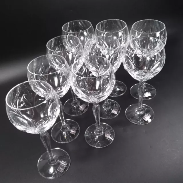 9 Spiegelau Begonia German Crystal 8 oz Wine Glass Set NEW with Tags 7.25" Tall 2