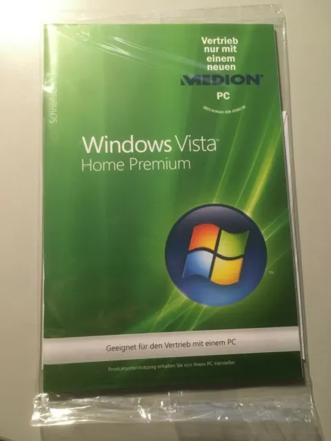 Microsoft Windows VISTA Home Premium - 64 BIT - SP1 - Deutsch - Medion - NEU TOP