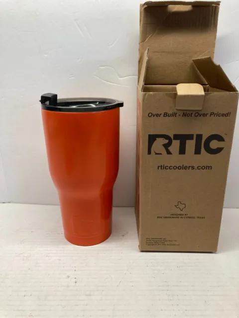 RTIC Double Wall Vacuum Insulated Tumbler, 30 oz, Orange.