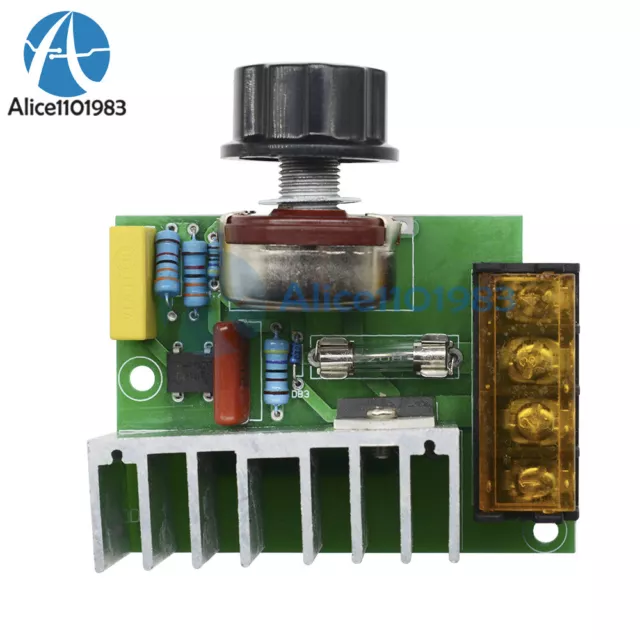 4000W 220V AC SCR Voltage Regulator Dimmer Thermostat Electric Motor Controller