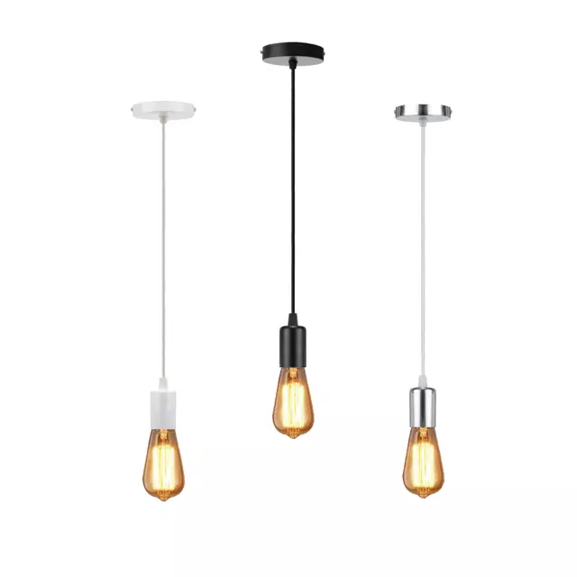 Pendentif Fixation Lampe Plafond Rose E27 Support Suspension Éclairage Ensemble