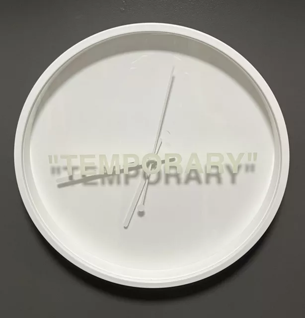 2019 Off White Virgil Abloh Ikea Markerad Temporary Wall Clock White -  Jwong Boutique