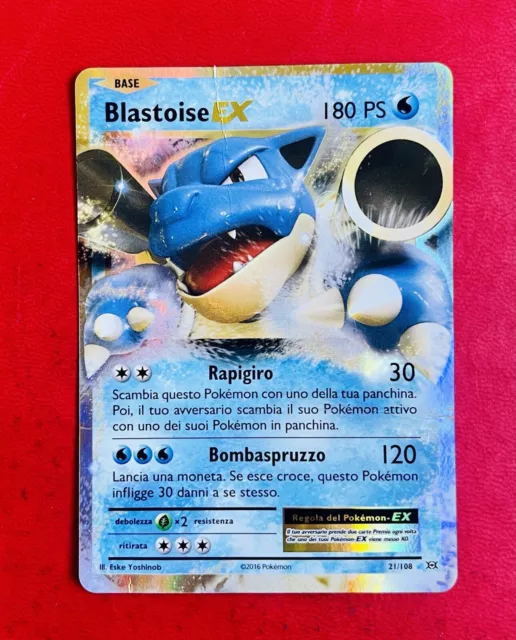 Lotto Carte Pokemon Blastoise Ex 21/108 Italiano Evoluzioni