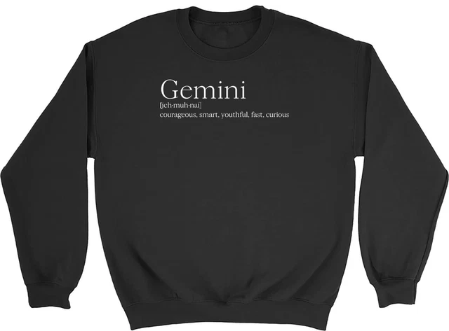 Zodiac Definition Gemini Mens Womens Sweatshirt Jumper Gift