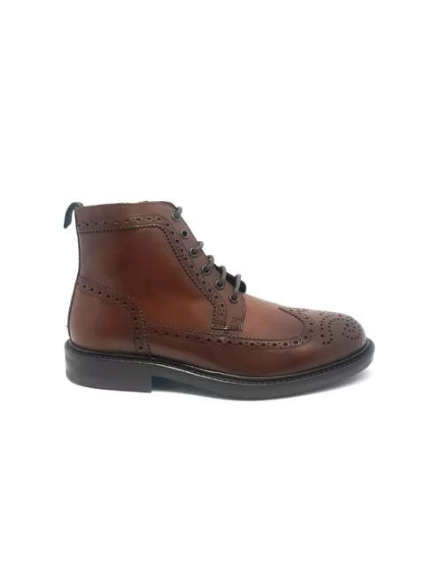 SCARPA UOMO SOLDINI Stivaletto Anfibio Art 20620 in pelle marrone