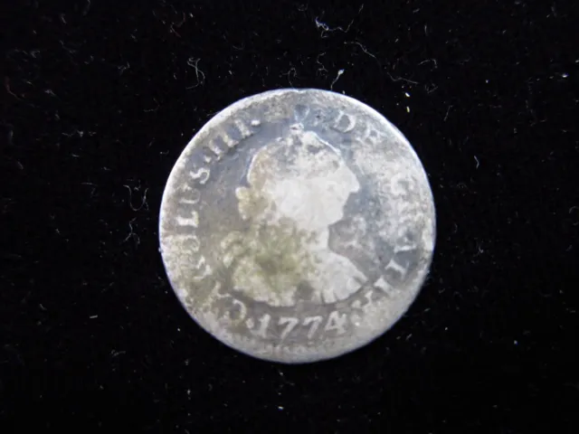 MEXICO 1/2 Real 1774 MoFM Silver Spain Colonial Carolus IIII 1504# Money Coin
