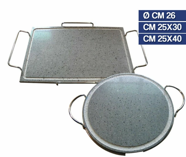 Piastra In Pietra Lavica Con Supporto - Bistecchera Naturale 50x40 Cm - Foto 10