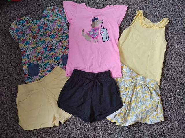 Pacchetto abiti per ragazza top e pantaloncini Next, noce moscata, TU 4-5 anni