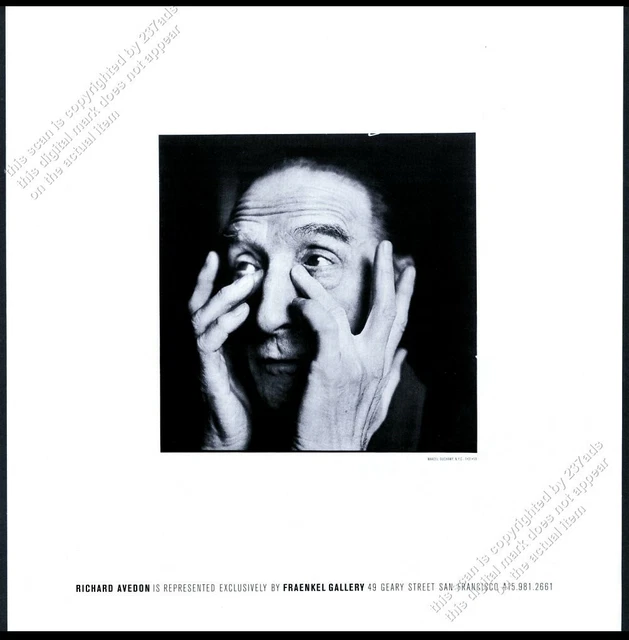 1999 Marcel Duchamp 1958 photo by Richard Avedon SFC gallery vintage print ad