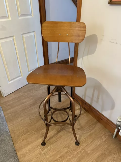 Retro industrial stool vintage factory swivel  chair