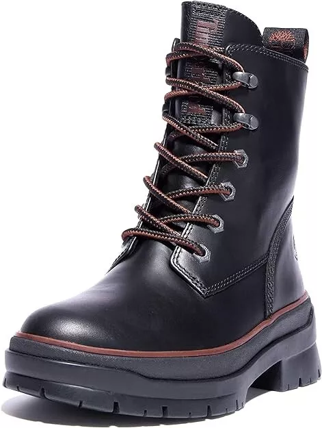 Timberland Malynn EK+ Black Leather Waterproof Lace-Up Boots Shoes Women's 9.5 M 2