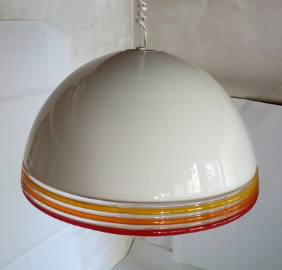 SET 3 LAMPADA PARETE LEUCOS Febo DESIGN Toso Pamio WALL LAMP MURANO GLASS 60/70s 