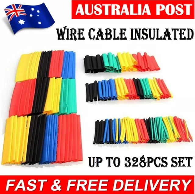 Heat Shrink Tubing Insulation Shrinkage Tube Wire Cable Sleeve Sleeving Set 2:1