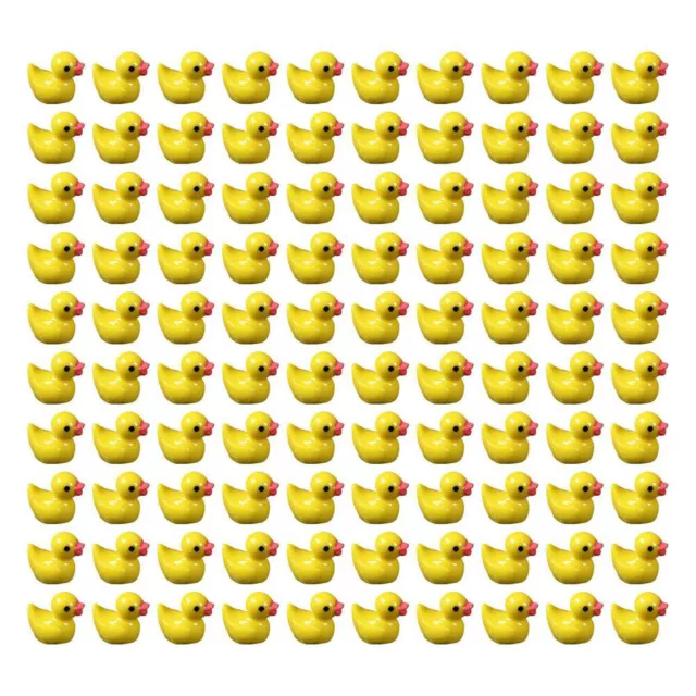 Mini Yellow Rubber Ducks Miniature Resin Ducks Tiny Duckies Decor Gifts 100/200X