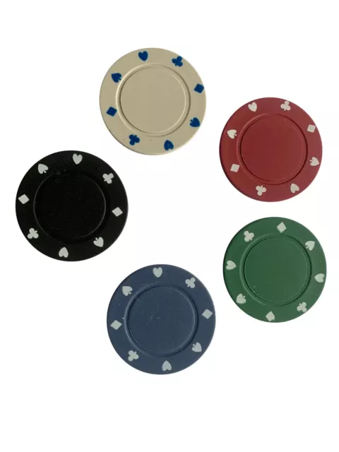 CLEARANCE - POKER CHIPS / TOKENS - CHOOSE COLOUR + QUANTITY - FULL WIDTH  39mm