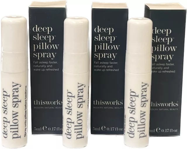 Thisworks Deep Sleep Pillow Spray 3 x 0.17fl oz 5ml Travel Size  Lot of 3