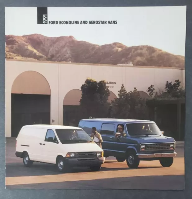 1991 Ford Econoline and Aerostar Vans  Dealership Sales Brochure Canada