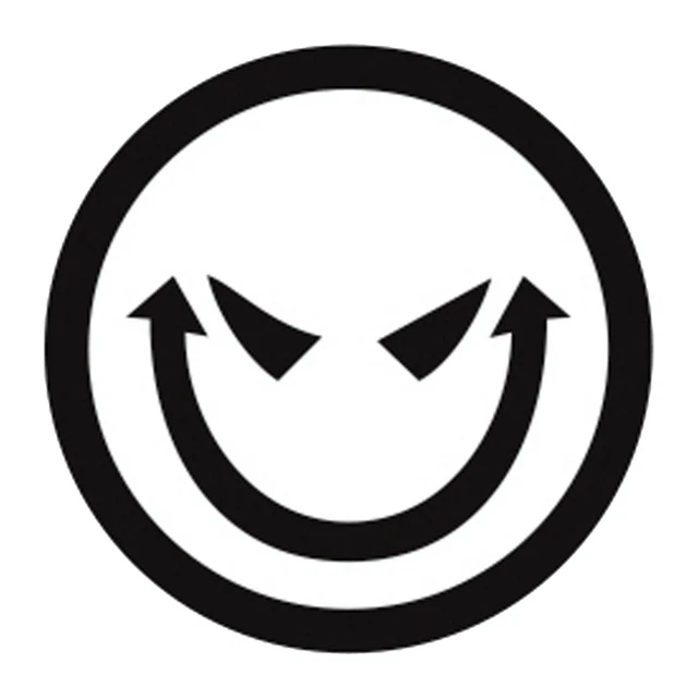 Evil Smiley Sticker - Emoji Emoticon Decal Choose Color Size