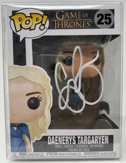 Emilia Clarke Signed Game of Thrones Daenerys Funko Pop #25 Beckett Witnessed