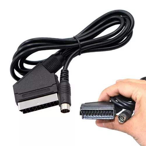 6FT TV AV RGB Scart Audio Video Cable Kabel Cord für Sega Saturn NTSC & PAL