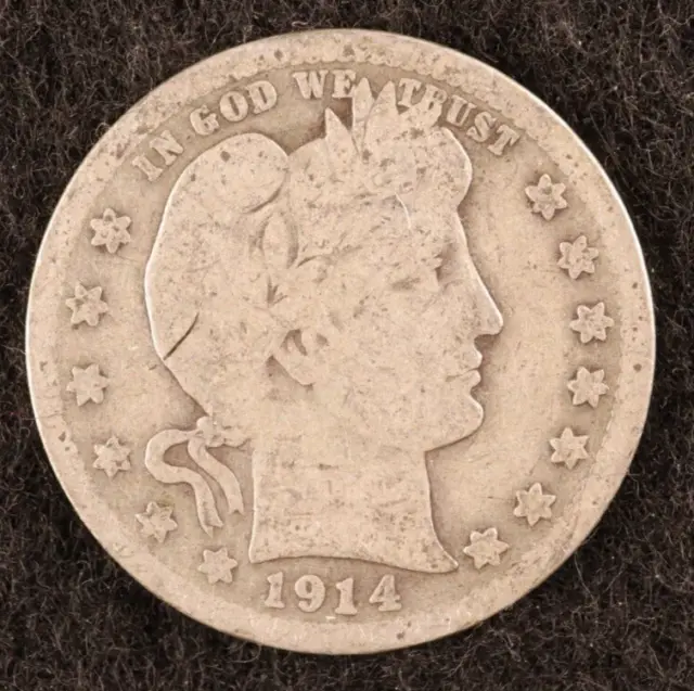 1914 Barber Quarter Dollar (#FE01-016) - Avg Circ Condition - Nice Appearance!