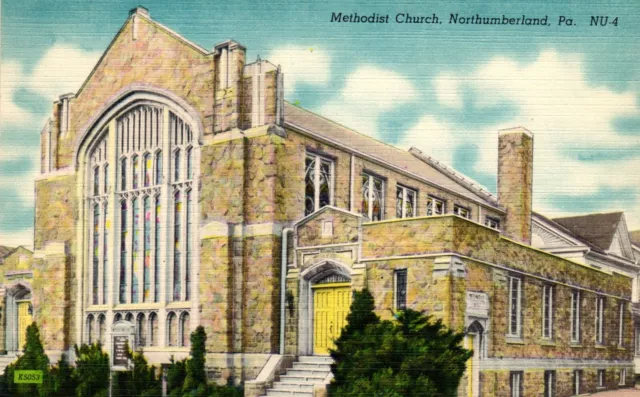 Postcard Methodist Church, Northumberland Pennsylvania