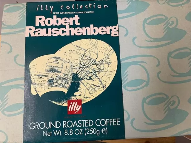 Illy Collection Robert Rauschenberg . 1998 Box con 5 Tazzine - World Cups NUOVO