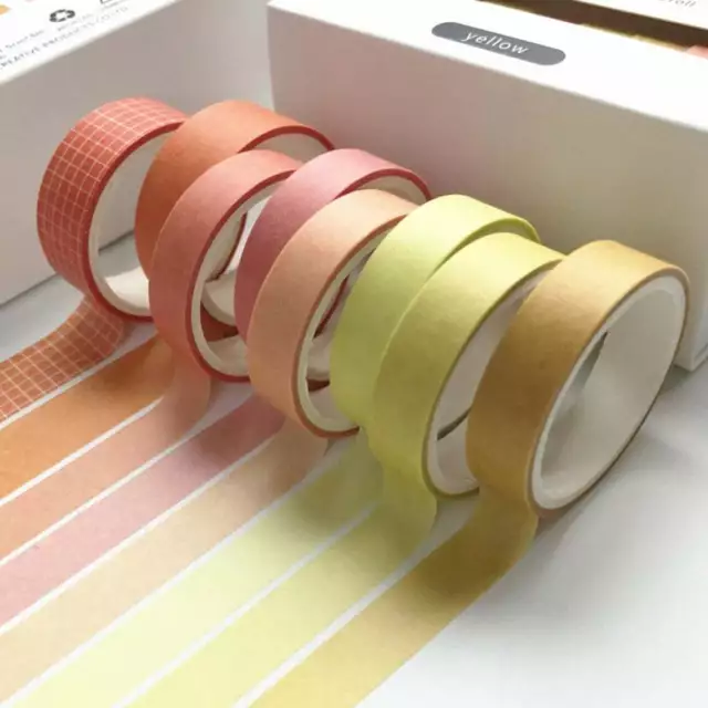 Washi Tape 8er-Set – Pure Color und Gitter Washi Tapes 3