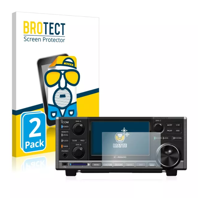 2x Antiriflesso Pellicola Protettiva Opaca per Icom IC-R8600 Protezione Proteggi
