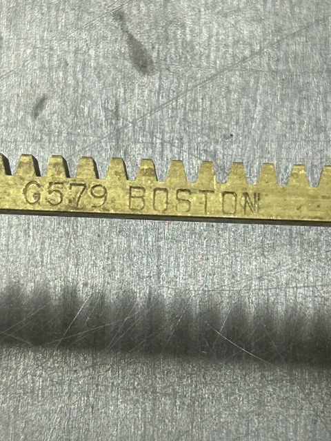Rare Hard 2 Find Qty 1 Brass Boston Gear Rack 24 Pitch 14.5 Degree P.a. 36" Long