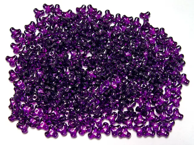 Dk Amethyst 11mm Tri Beads 500pc beading crafts jewelry Made in USA