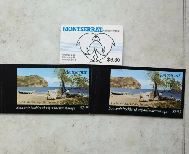Montserrat 1981 $5-80 Stamp Booklet Fish & 2 $2.95 Booklets Complete MNH