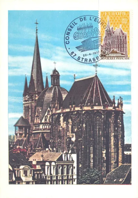 Card Maximum FDC France Europa Council OF EUROPE 1972 Strasbourg n2