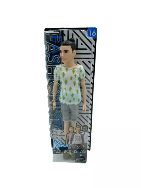 Barbie / Ken Fashionistas Doll #16 Cactus Cooler Hipster Man Bun 2017 Mattel