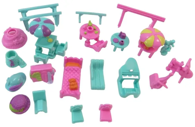 1995 Polly Pocket Pop-Up Party Play House Clubhouse Accessories ONLY Bluebird