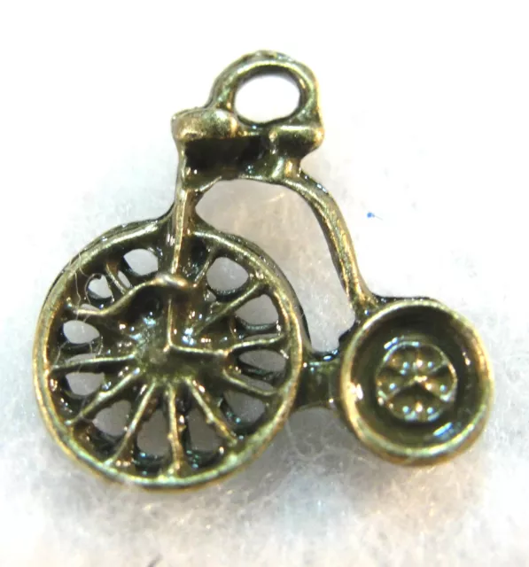 10Pcs. Tibetan Antique Bronze Big Wheel BICYCLE Bike Charms Pendants Drops SP36 2