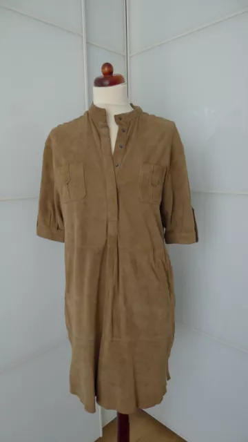 MASSIMO DUTTI ++ Kleid oder Tunika ++ Veloursleder ++ Gr. M = 38