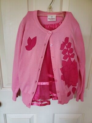 Hanna Andersson Girls Pink Skirt and Sweater Set Size 120 or 6-7
