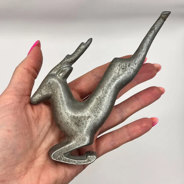 Vintage Soviet Russian Aluminum Deer Car Pad Car's Accessory Volga GAZ 21