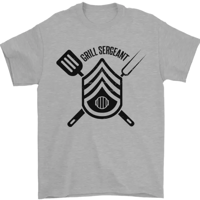 BBQ Grill Sergeant Chef Cook Food Funny Mens T-Shirt 100% Cotton