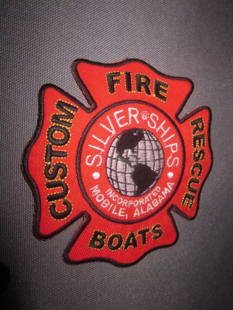 SILVER SHIPS Mobile Alabama CUSTOM FIRE RESCUE BOATS PATCH