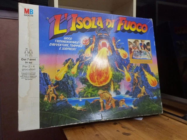 L'ISOLA DI FUOCO Mb Giochi gioco da tavolo Vintage 1987 EUR 75,00