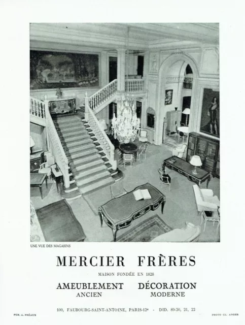 publicité Advertising 0821 1956  Mercier Frères ameublement déco vue du magasin